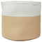 Decoratieve opbergmand – Ø40x35 cm, beige en wit