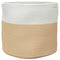 Decoratieve opbergmand – Ø40x35 cm, beige en wit