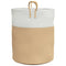 Stijlvolle opbergmand – Ø38x46 cm, beige en wit