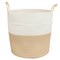 Decoratieve opbergmand – Ø43x38 cm, beige en wit