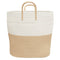 Decoratieve opbergmand – Ø43x38 cm, beige en wit